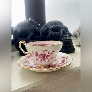 Vintage English "Peony" Tea Cup & Saucer
